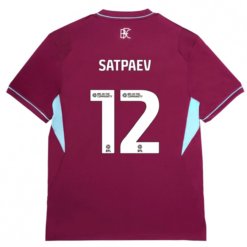 Danxen Enfant Maillot Dastan Satpaev #12 Bourgogne Vert Tenues Domicile 2026/27 T-Shirt