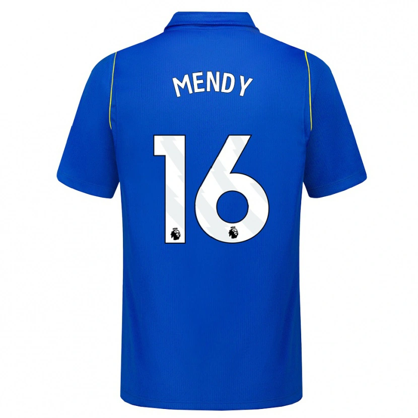 Danxen Enfant Maillot Edouard Mendy #16 Bleu Jaune Tenues Domicile 2026/27 T-Shirt