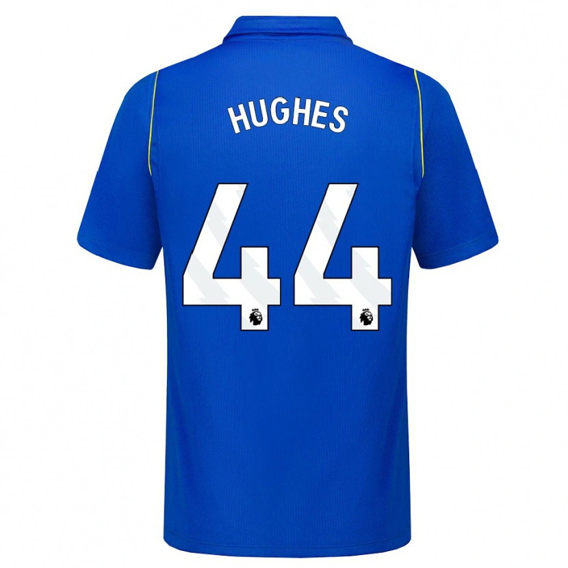 Danxen Enfant Maillot Brodi Hughes #44 Bleu Jaune Tenues Domicile 2026/27 T-Shirt
