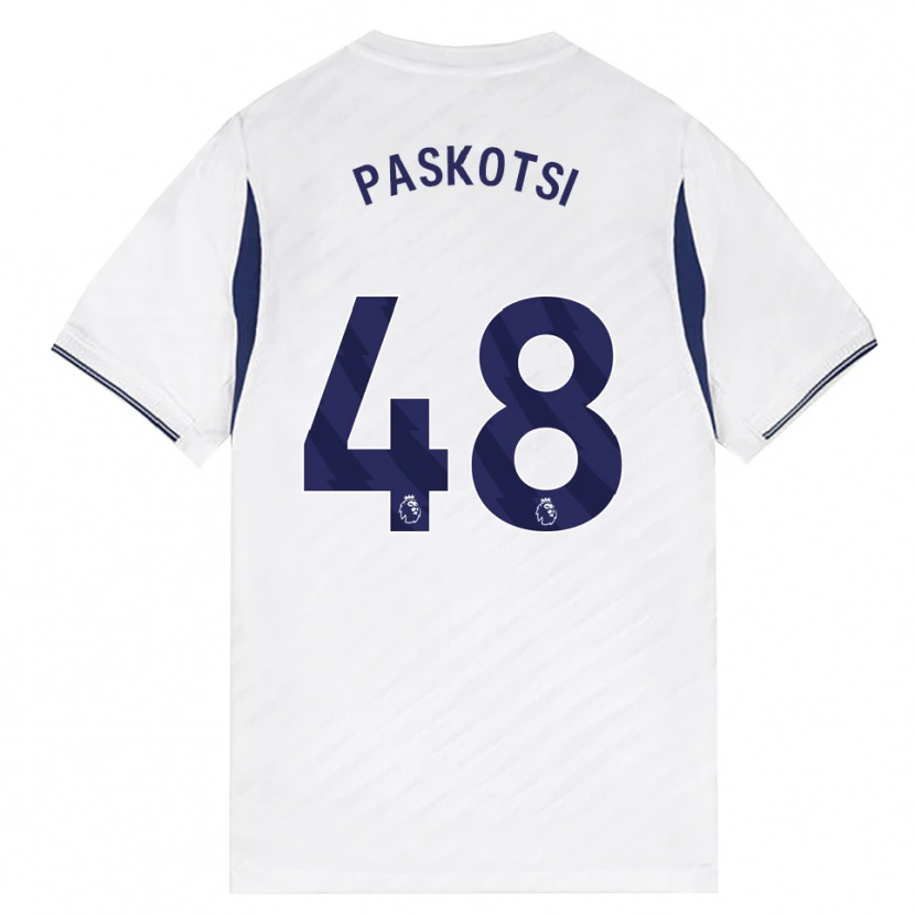Danxen Enfant Maillot Maksim Paskotsi #48 Blanc Rouge Violet Tenues Domicile 2026/27 T-Shirt