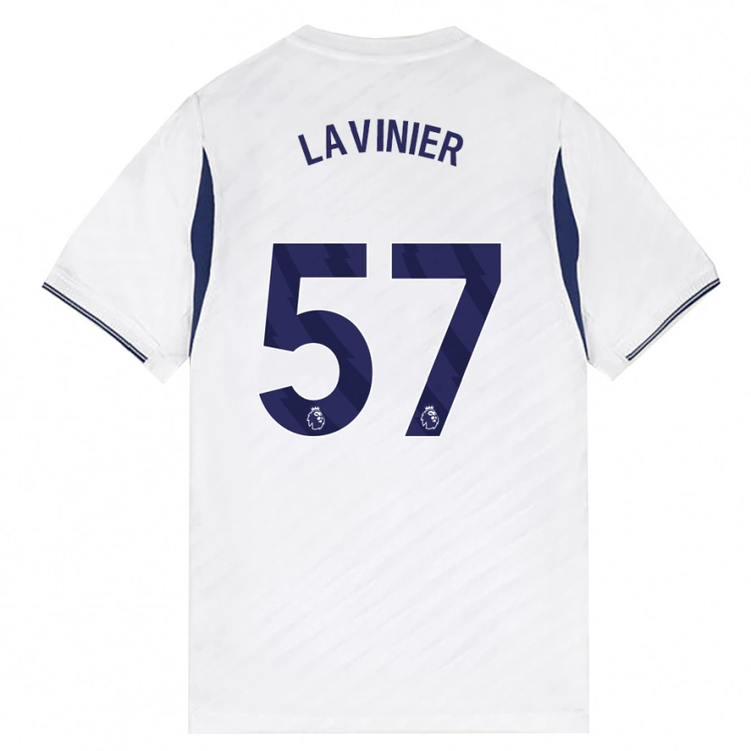 Danxen Enfant Maillot Marcel Lavinier #57 Blanc Rouge Violet Tenues Domicile 2026/27 T-Shirt