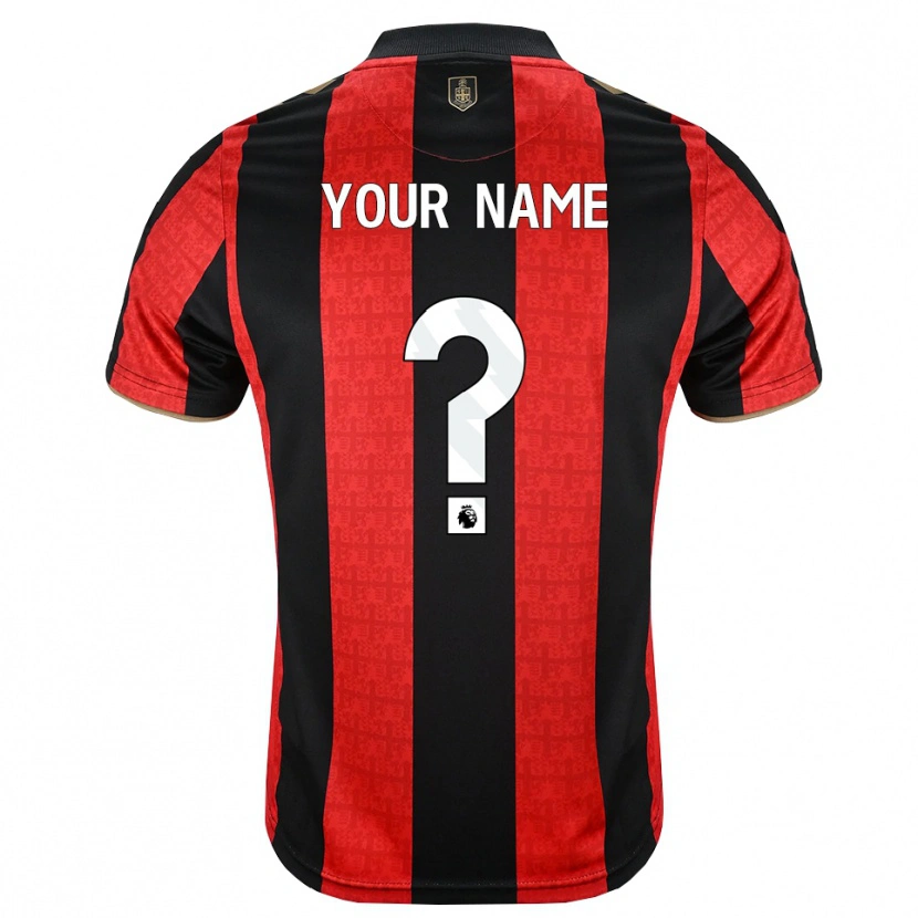 Danxen Enfant Maillot Votre Nom #0 Goldenrod Rouge Noir Tenues Domicile 2026/27 T-Shirt