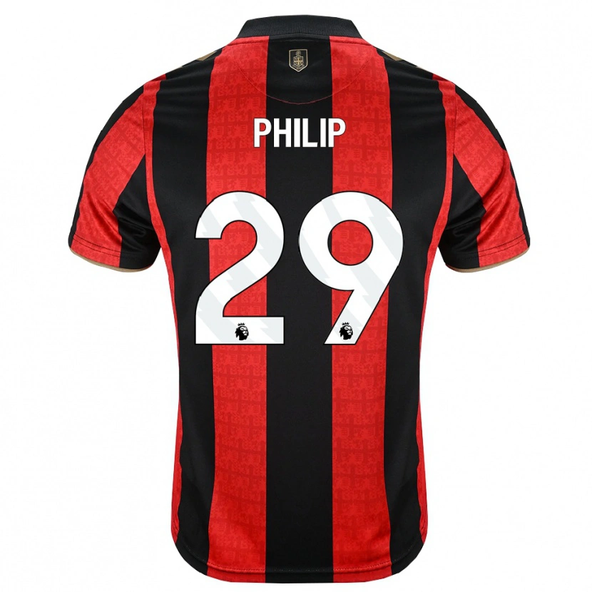 Danxen Enfant Maillot Philip Billing #29 Goldenrod Rouge Noir Tenues Domicile 2026/27 T-Shirt