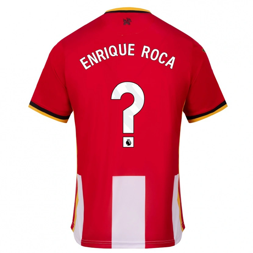 Danxen Enfant Maillot Enrique Roca #0 Jaune Noir Rouge Tenues Domicile 2026/27 T-Shirt