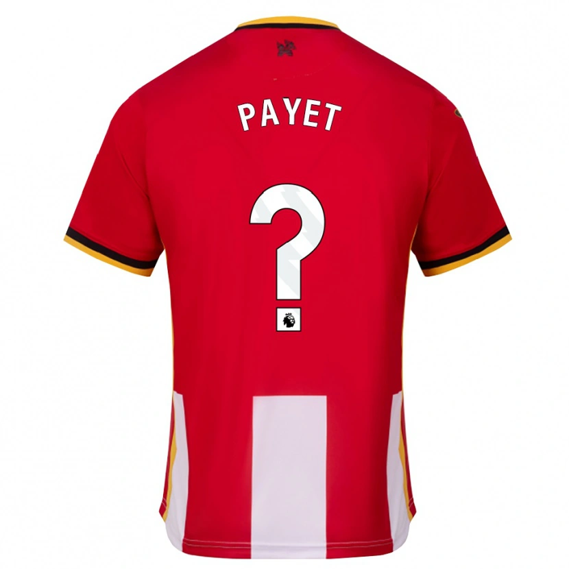 Danxen Enfant Maillot Trae Payet #0 Jaune Noir Rouge Tenues Domicile 2026/27 T-Shirt