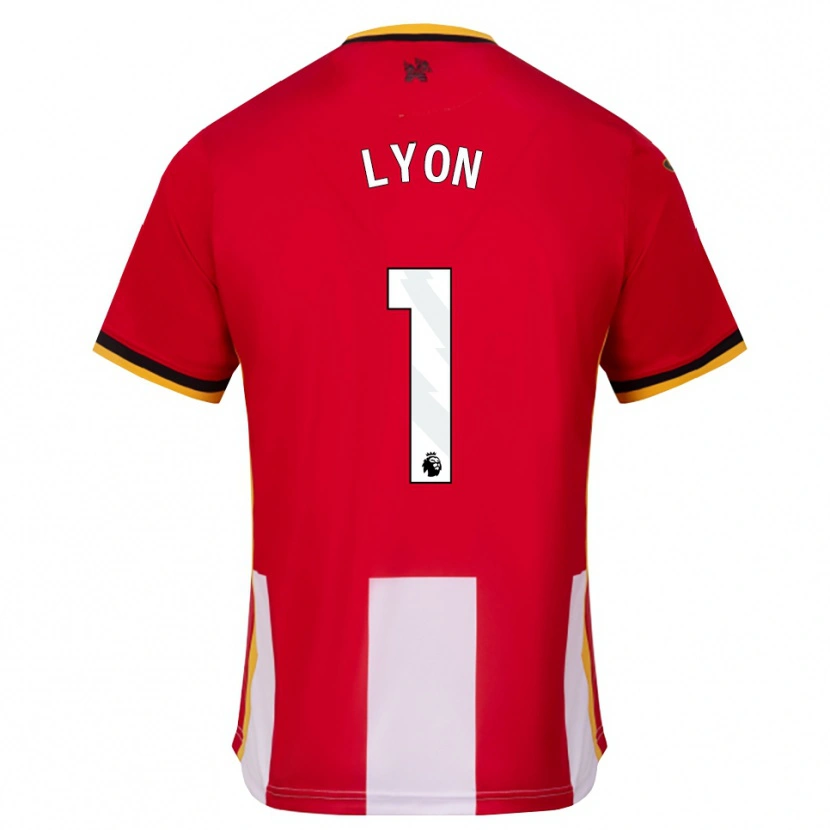 Danxen Enfant Maillot Felix Lyon #1 Jaune Noir Rouge Tenues Domicile 2026/27 T-Shirt