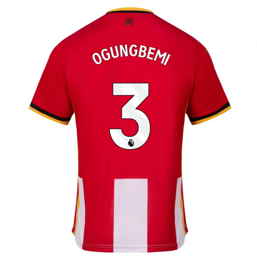 Danxen Enfant Maillot Nathaniel Ogungbemi #3 Jaune Noir Rouge Tenues Domicile 2026/27 T-Shirt
