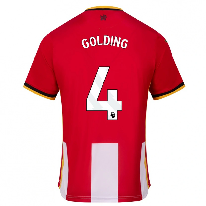 Danxen Enfant Maillot Aidan Golding #4 Jaune Noir Rouge Tenues Domicile 2026/27 T-Shirt