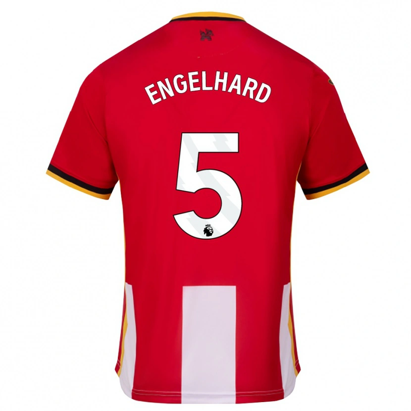 Danxen Enfant Maillot Carolin Engelhard #5 Jaune Noir Rouge Tenues Domicile 2026/27 T-Shirt