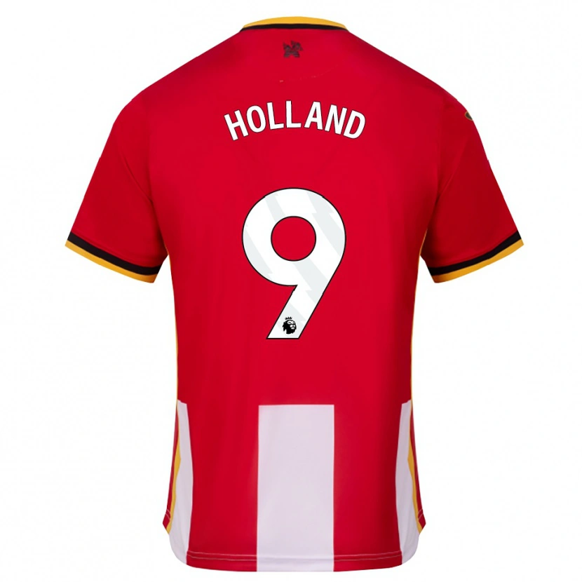 Danxen Enfant Maillot Isaac Holland #9 Jaune Noir Rouge Tenues Domicile 2026/27 T-Shirt