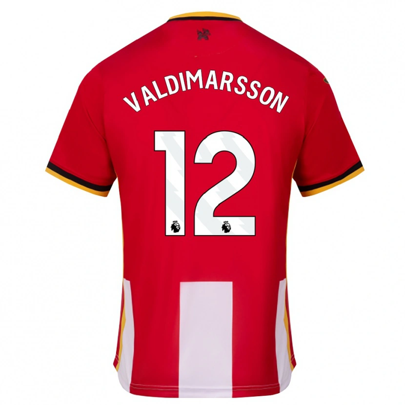Danxen Enfant Maillot Hákon Valdimarsson #12 Jaune Noir Rouge Tenues Domicile 2026/27 T-Shirt