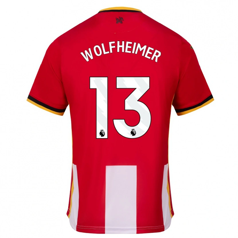 Danxen Enfant Maillot Connor Wolfheimer #13 Jaune Noir Rouge Tenues Domicile 2026/27 T-Shirt