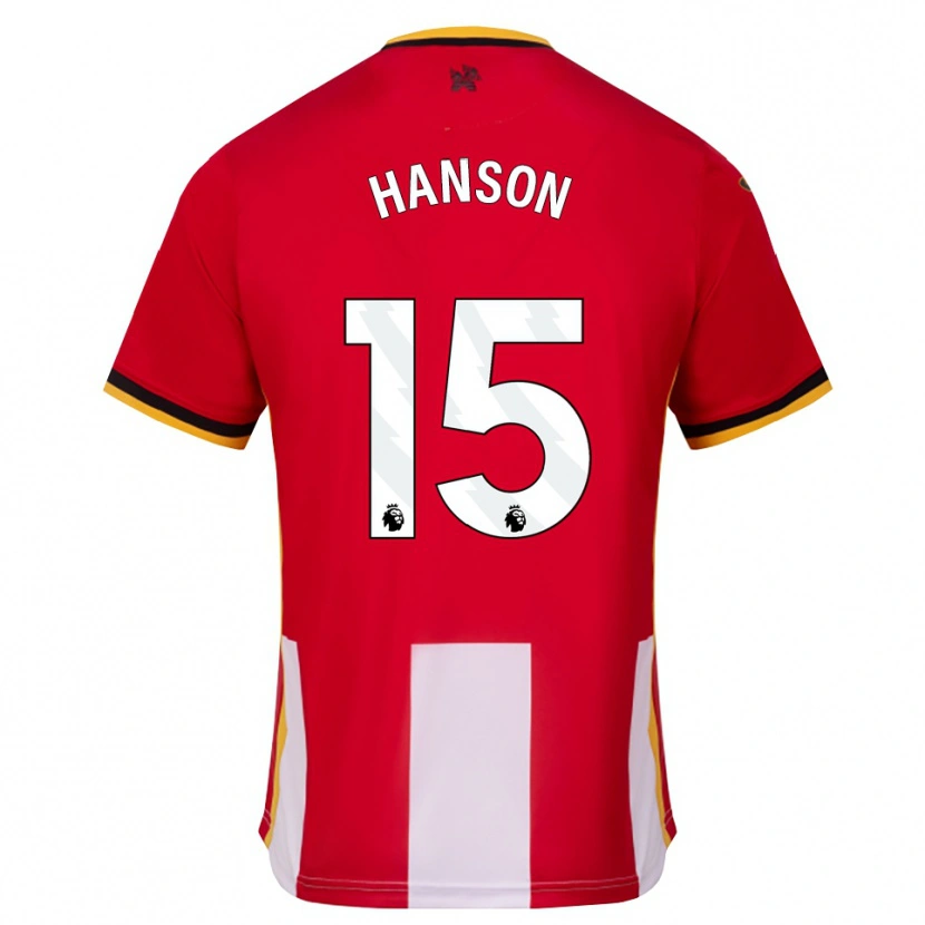 Danxen Enfant Maillot Jacob Hanson #15 Jaune Noir Rouge Tenues Domicile 2026/27 T-Shirt