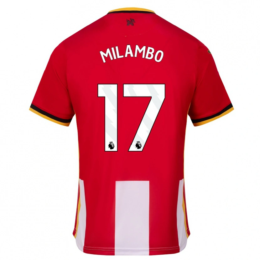 Danxen Enfant Maillot Antoni Milambo #17 Jaune Noir Rouge Tenues Domicile 2026/27 T-Shirt