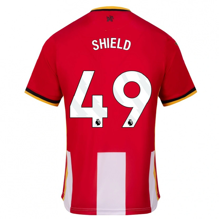 Danxen Enfant Maillot Ollie Shield #49 Jaune Noir Rouge Tenues Domicile 2026/27 T-Shirt
