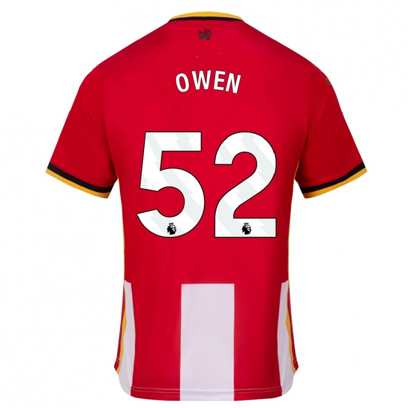 Danxen Enfant Maillot Riley Owen #52 Jaune Noir Rouge Tenues Domicile 2026/27 T-Shirt