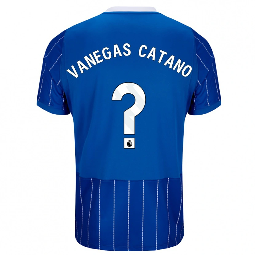 Danxen Enfant Maillot Manuela Vanegas Catano #0 Bleu Moyen Blanc Tenues Domicile 2026/27 T-Shirt