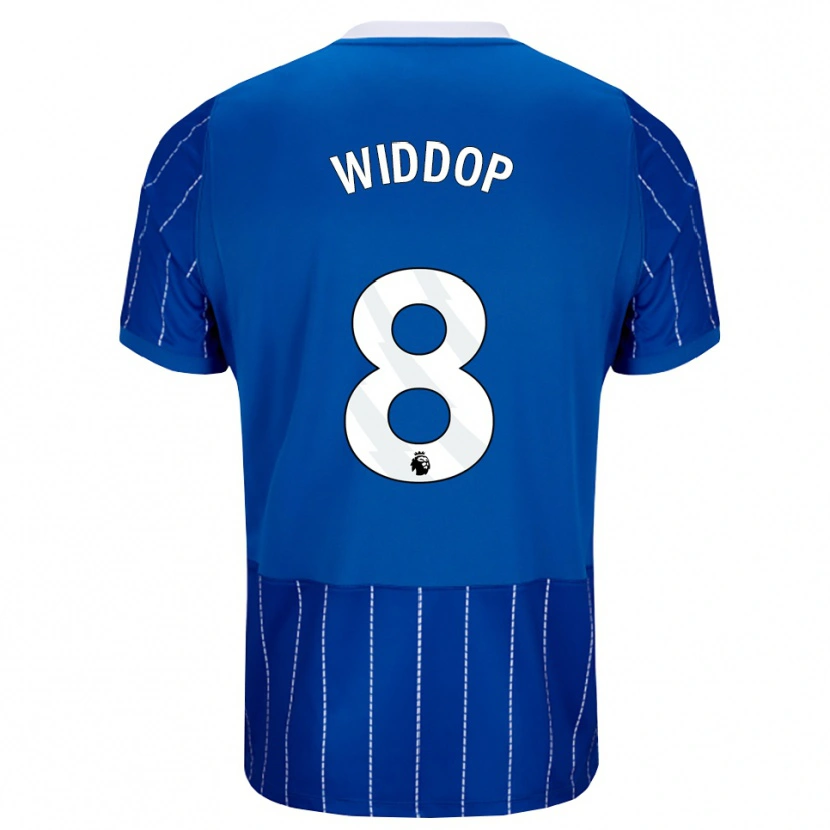 Danxen Enfant Maillot Fraser Widdop #8 Bleu Moyen Blanc Tenues Domicile 2026/27 T-Shirt