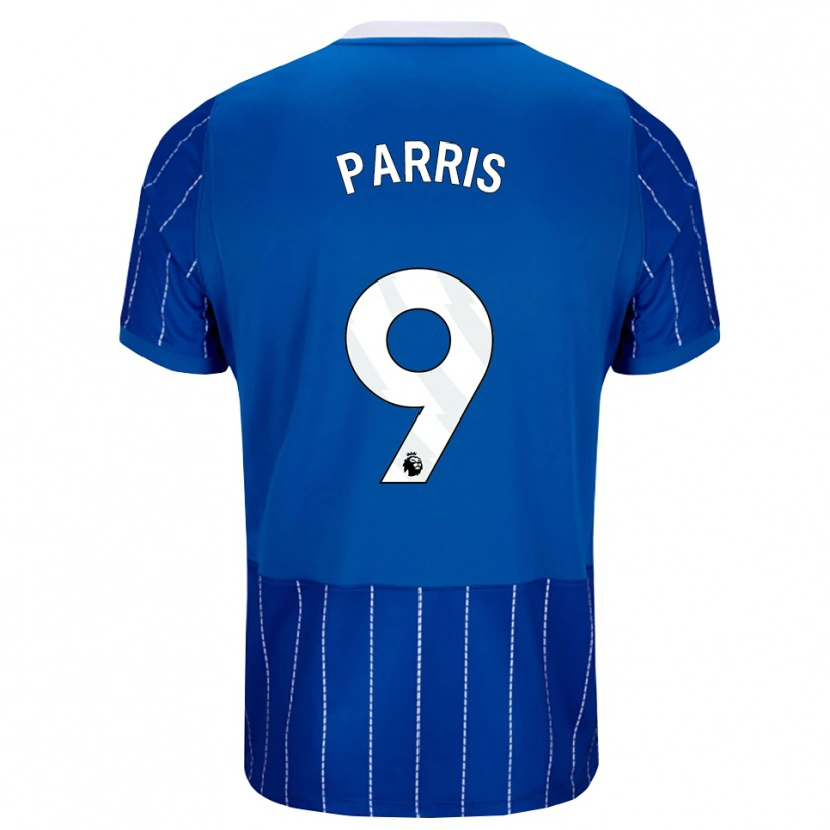 Danxen Enfant Maillot Nikita Parris #9 Bleu Moyen Blanc Tenues Domicile 2026/27 T-Shirt