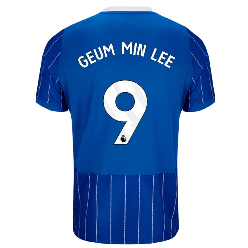 Danxen Enfant Maillot Lee Geum-Min #9 Bleu Moyen Blanc Tenues Domicile 2026/27 T-Shirt