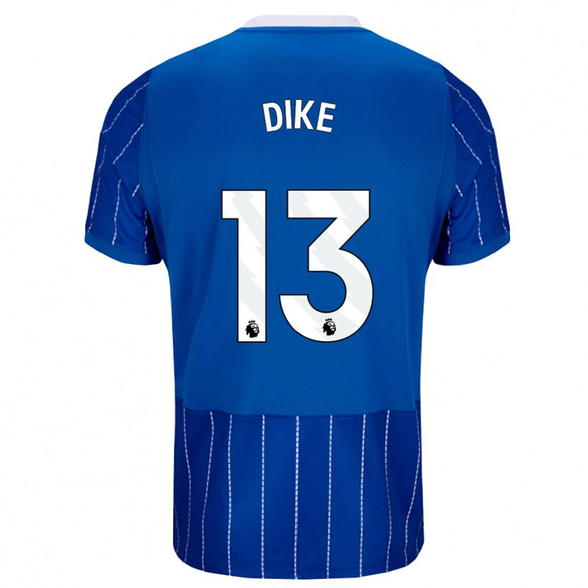 Danxen Enfant Maillot Michael Dike #13 Bleu Moyen Blanc Tenues Domicile 2026/27 T-Shirt