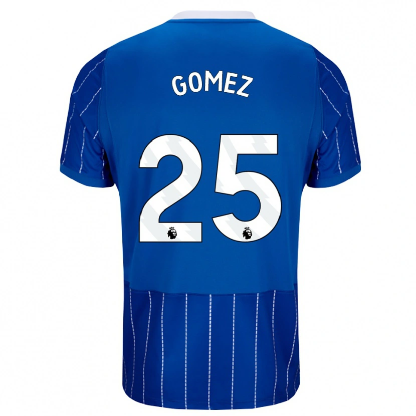 Danxen Enfant Maillot Diego Gómez #25 Bleu Moyen Blanc Tenues Domicile 2026/27 T-Shirt
