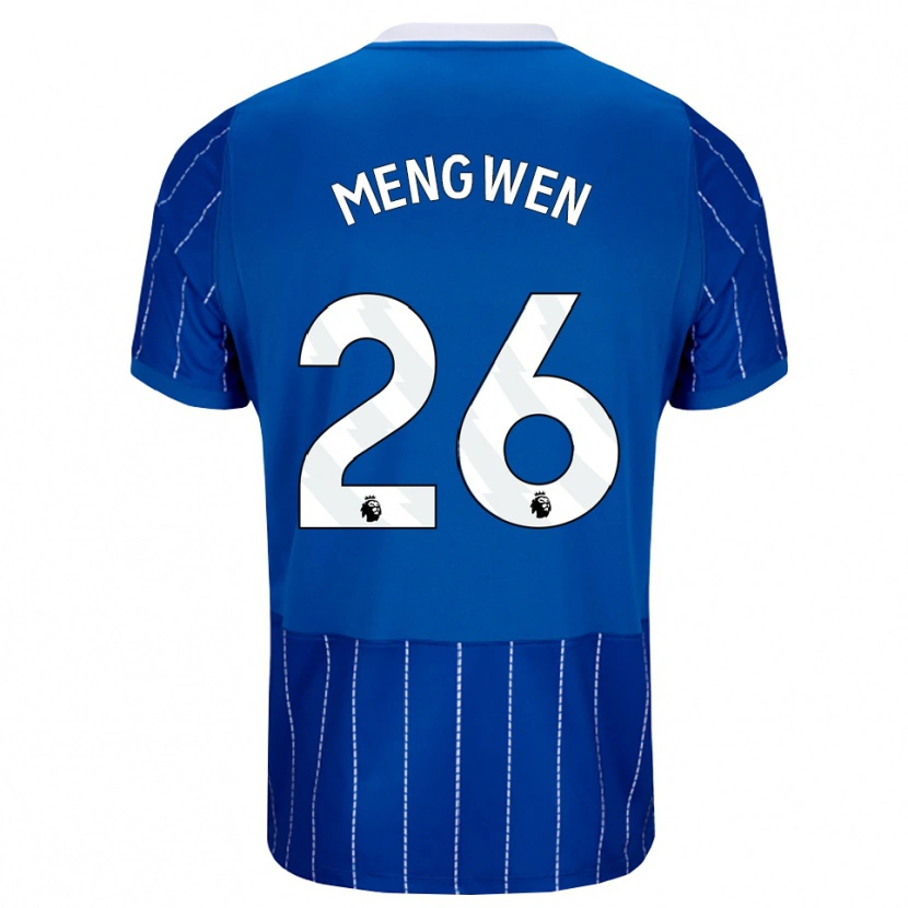 Danxen Enfant Maillot Li Mengwen #26 Bleu Moyen Blanc Tenues Domicile 2026/27 T-Shirt