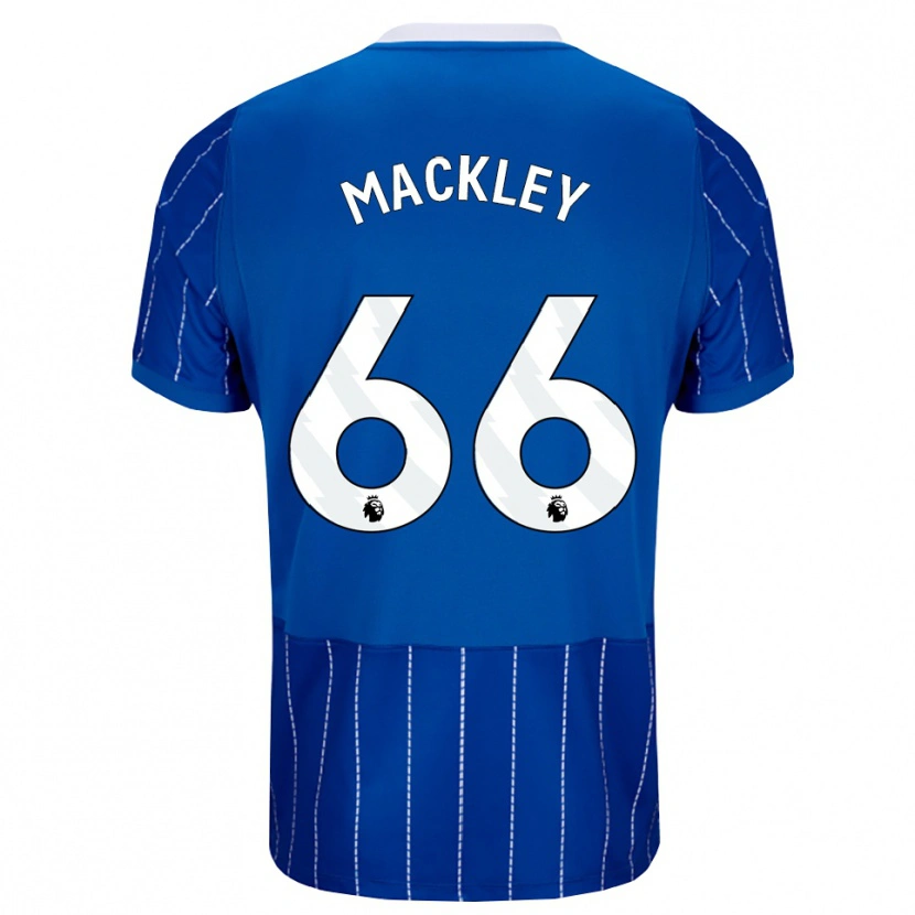 Danxen Enfant Maillot Callum Mackley #66 Bleu Moyen Blanc Tenues Domicile 2026/27 T-Shirt