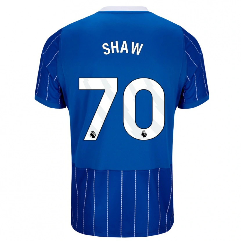 Danxen Enfant Maillot Kofi Shaw #70 Bleu Moyen Blanc Tenues Domicile 2026/27 T-Shirt