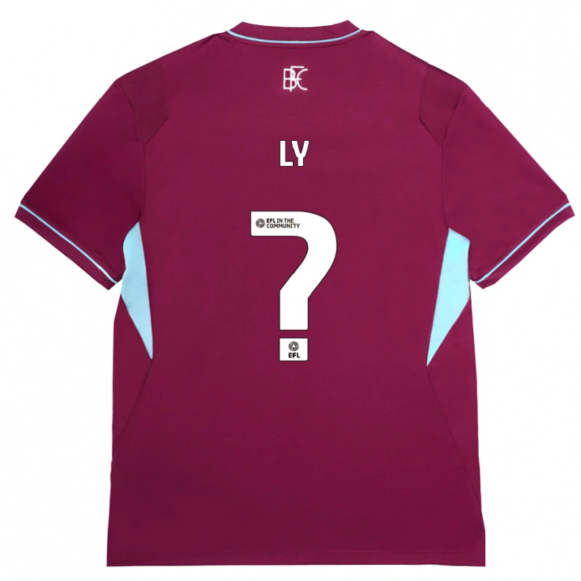 Danxen Enfant Maillot Brandon Ly #0 Bourgogne Vert Tenues Domicile 2026/27 T-Shirt