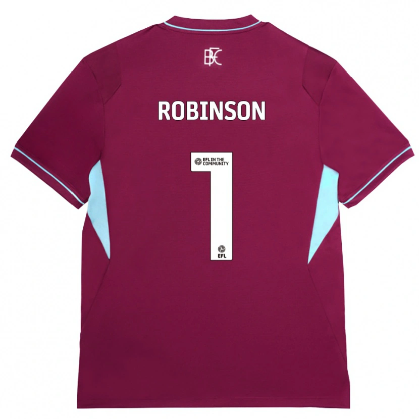 Danxen Enfant Maillot Jack Robinson #1 Bourgogne Vert Tenues Domicile 2026/27 T-Shirt
