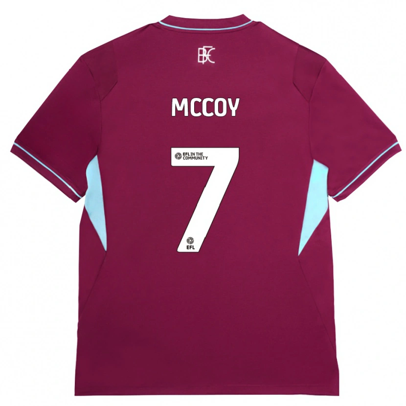 Danxen Enfant Maillot Adam Mccoy #7 Bourgogne Vert Tenues Domicile 2026/27 T-Shirt