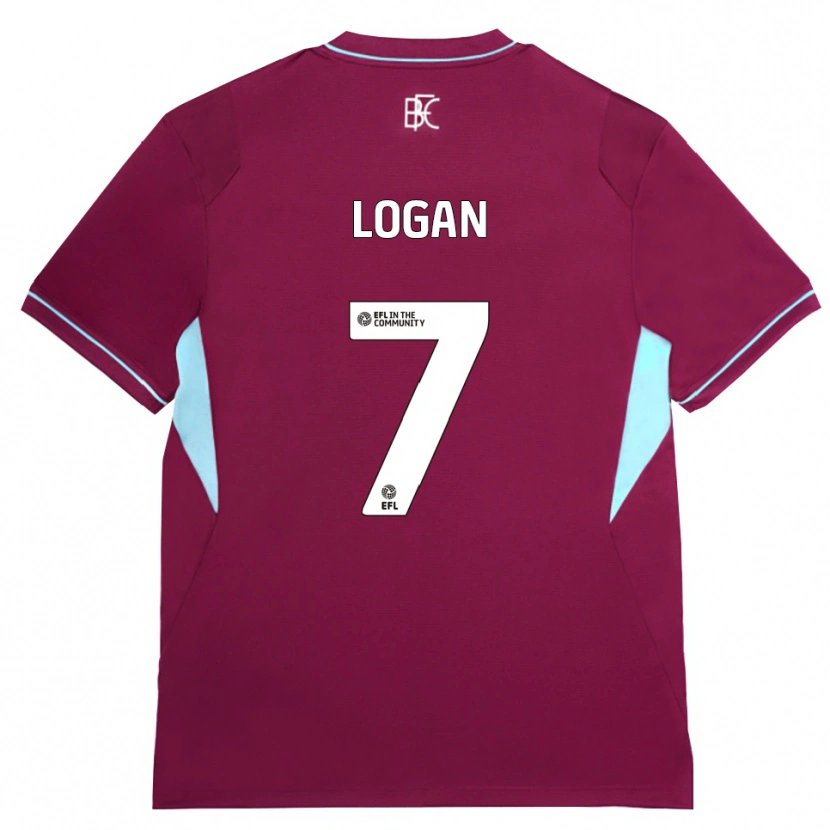 Danxen Enfant Maillot Heidi Logan #7 Bourgogne Vert Tenues Domicile 2026/27 T-Shirt