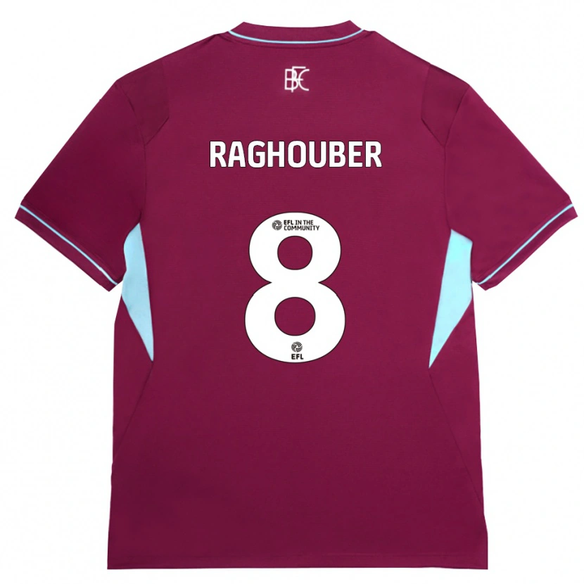 Danxen Enfant Maillot Ugo Raghouber #8 Bourgogne Vert Tenues Domicile 2026/27 T-Shirt