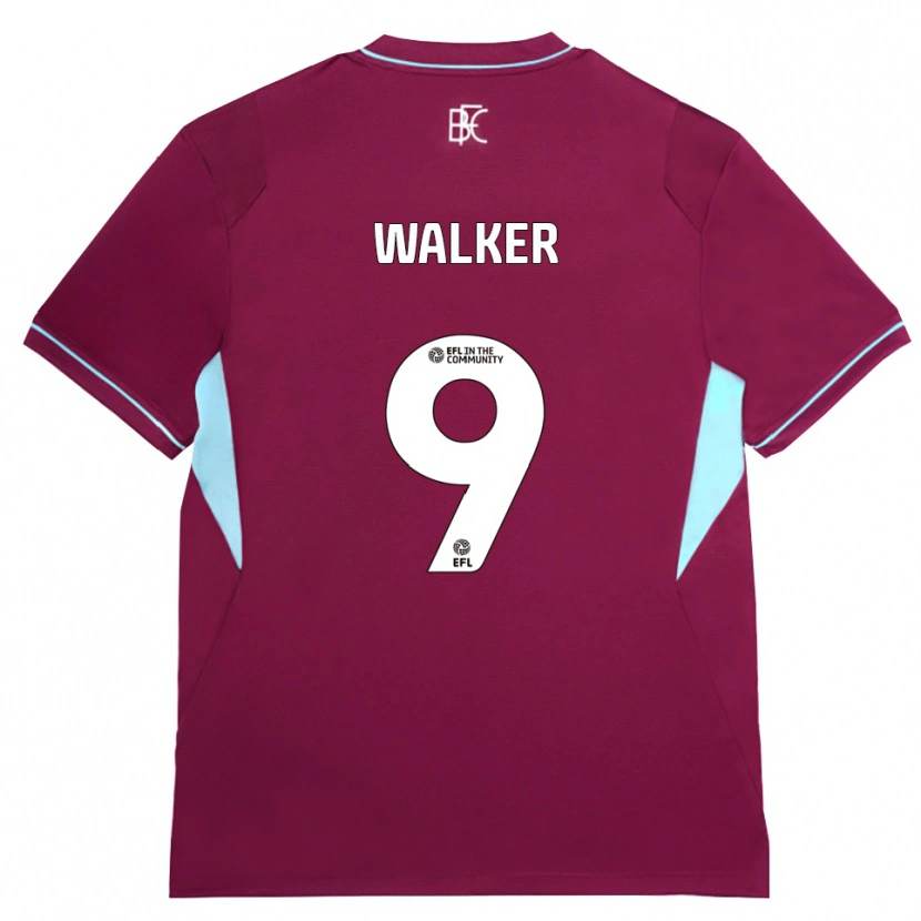 Danxen Enfant Maillot Claudia Walker #9 Bourgogne Vert Tenues Domicile 2026/27 T-Shirt