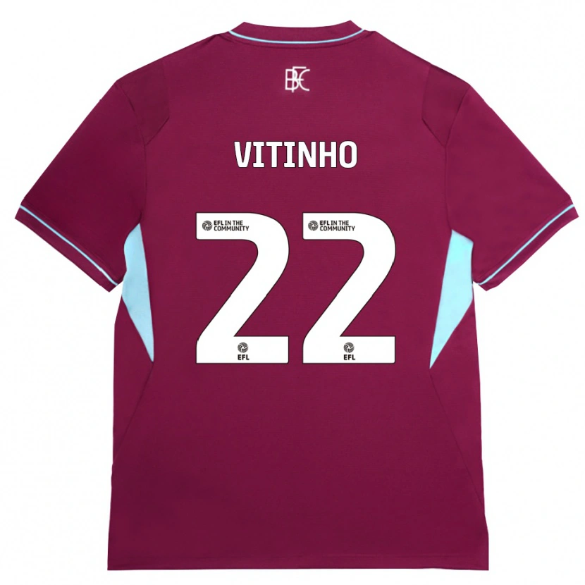 Danxen Enfant Maillot Vitinho #22 Bourgogne Vert Tenues Domicile 2026/27 T-Shirt