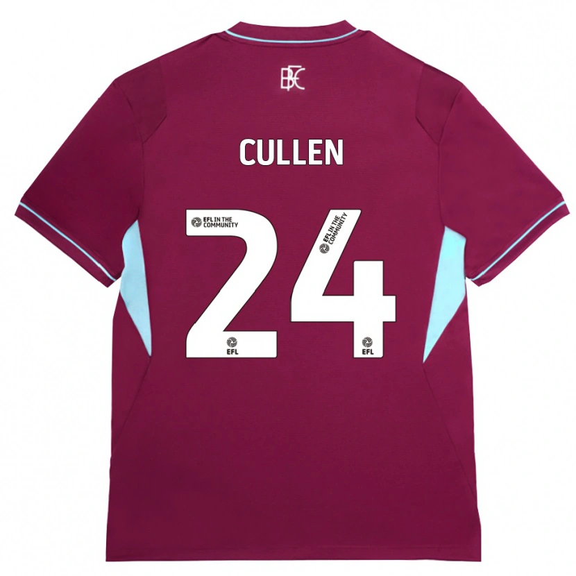 Danxen Enfant Maillot Josh Cullen #24 Bourgogne Vert Tenues Domicile 2026/27 T-Shirt