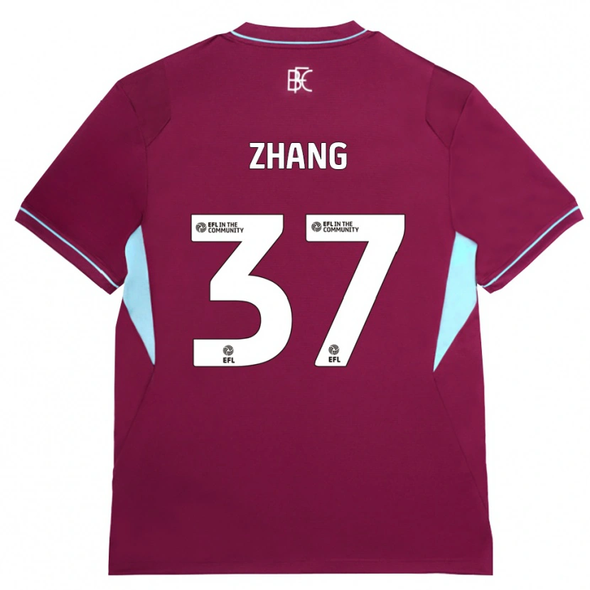 Danxen Enfant Maillot Jiaming Zhang #37 Bourgogne Vert Tenues Domicile 2026/27 T-Shirt