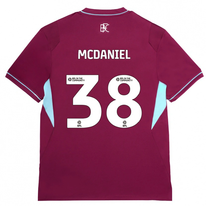 Danxen Enfant Maillot Louise Mcdaniel #38 Bourgogne Vert Tenues Domicile 2026/27 T-Shirt