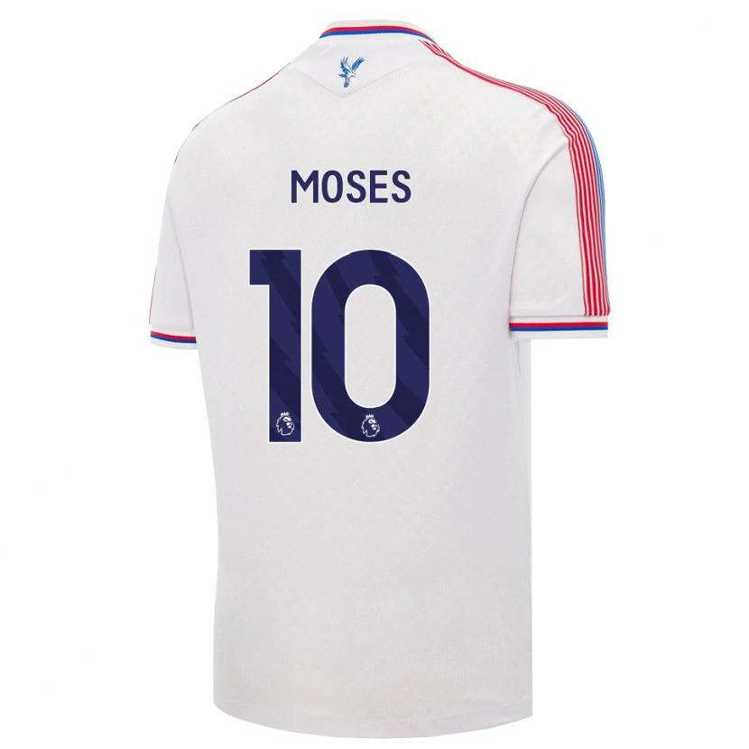 Danxen Enfant Maillot Kayden Moses #10 Blanc Rouge Bleu Tenues Domicile 2026/27 T-Shirt