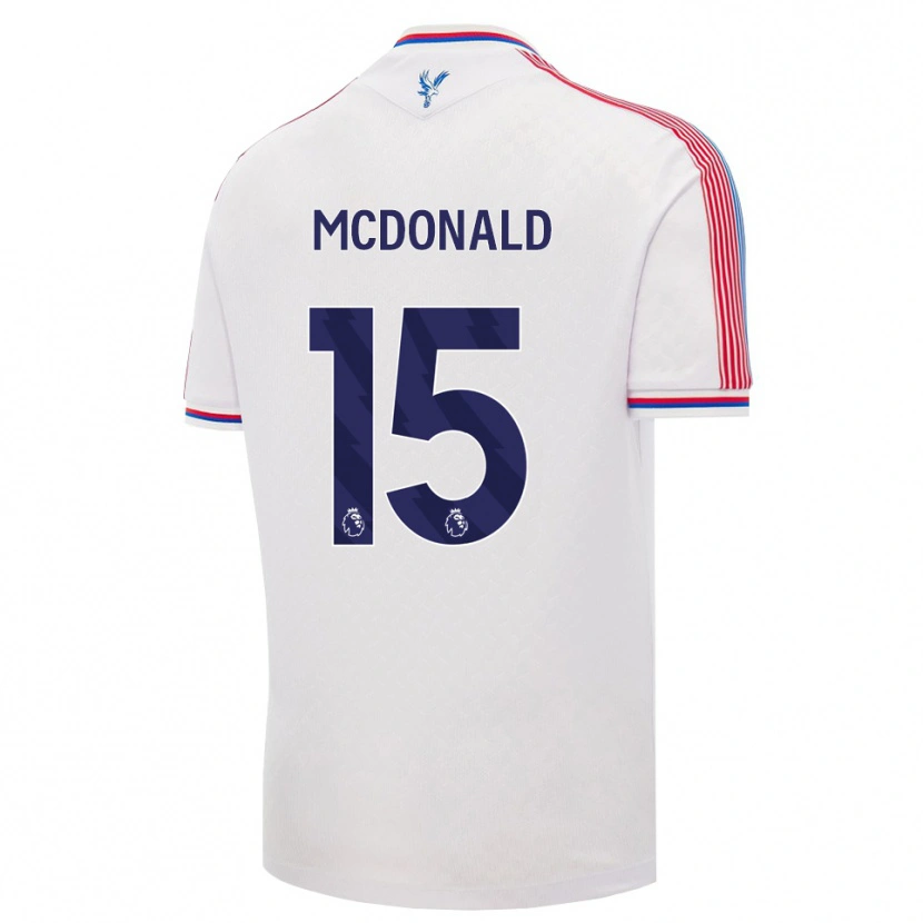Danxen Enfant Maillot Jayden Mcdonald #15 Blanc Rouge Bleu Tenues Domicile 2026/27 T-Shirt