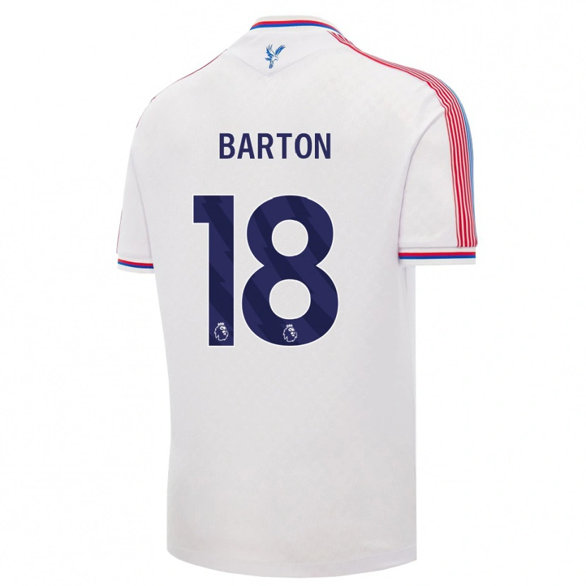 Danxen Enfant Maillot Kirsty Barton #18 Blanc Rouge Bleu Tenues Domicile 2026/27 T-Shirt