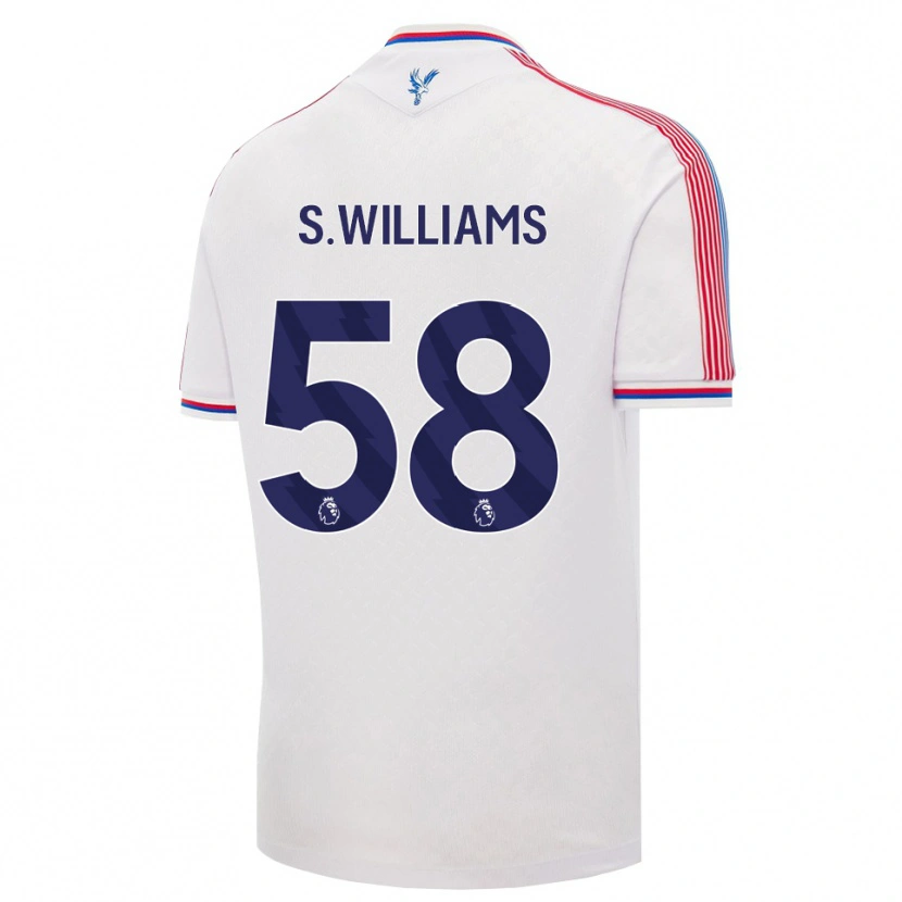 Danxen Enfant Maillot Seb Williams #58 Blanc Rouge Bleu Tenues Domicile 2026/27 T-Shirt