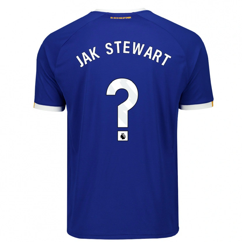 Danxen Enfant Maillot Jak Stewart #0 Bleu Blanc Jaune Tenues Domicile 2026/27 T-Shirt