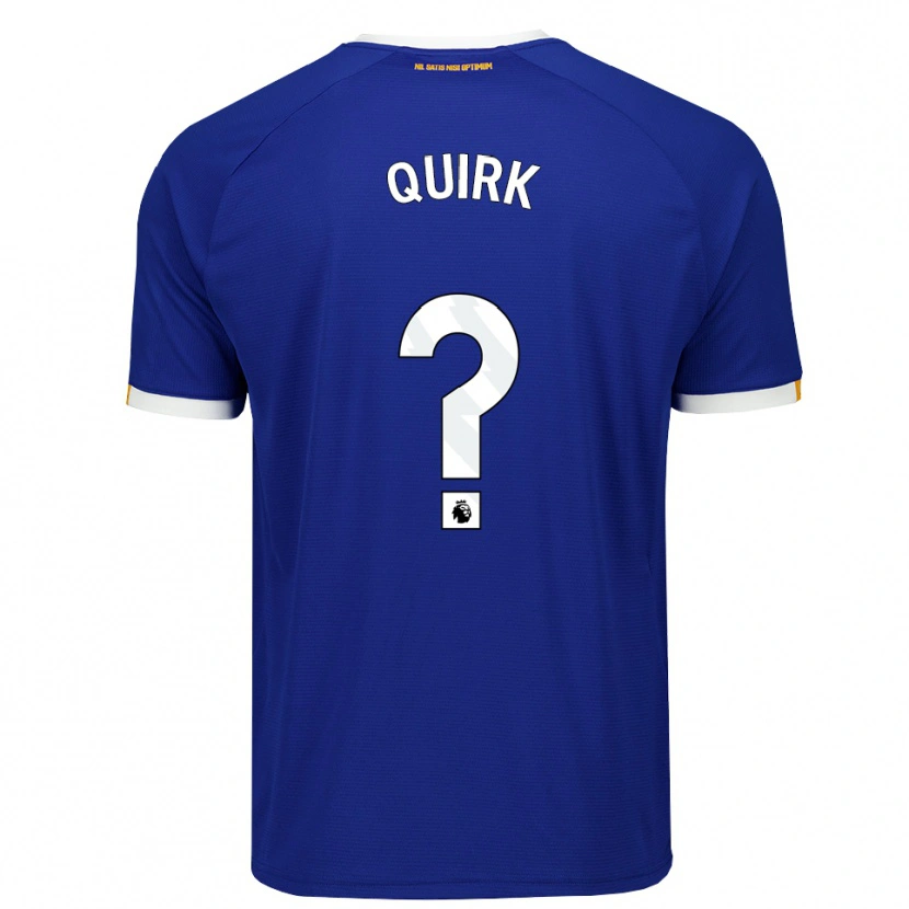 Danxen Enfant Maillot Sebastian Quirk #0 Bleu Blanc Jaune Tenues Domicile 2026/27 T-Shirt