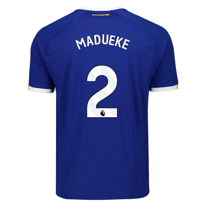 Danxen Enfant Maillot Divine Madueke #2 Bleu Blanc Jaune Tenues Domicile 2026/27 T-Shirt