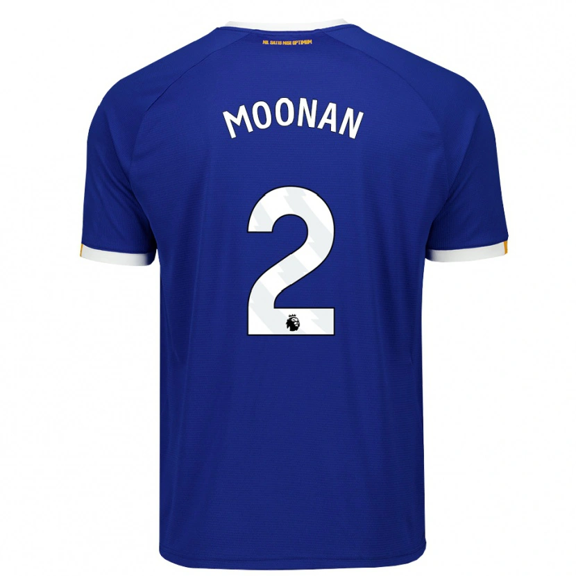 Danxen Enfant Maillot Bradley Moonan #2 Bleu Blanc Jaune Tenues Domicile 2026/27 T-Shirt