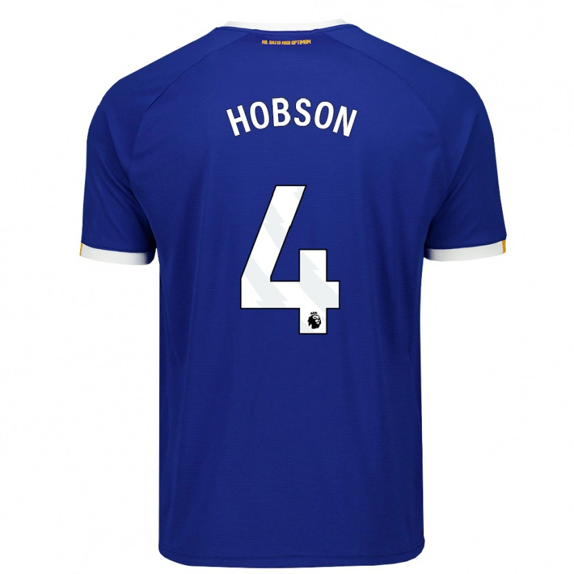 Danxen Enfant Maillot Issy Hobson #4 Bleu Blanc Jaune Tenues Domicile 2026/27 T-Shirt