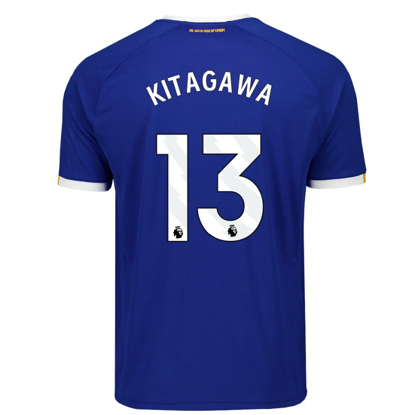 Danxen Enfant Maillot Hikaru Kitagawa #13 Bleu Blanc Jaune Tenues Domicile 2026/27 T-Shirt