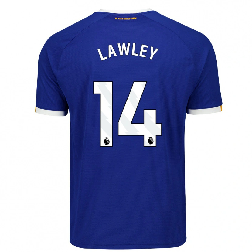 Danxen Enfant Maillot Melissa Lawley #14 Bleu Blanc Jaune Tenues Domicile 2026/27 T-Shirt